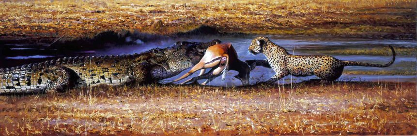 "Winner Takes All" by Pip McGarry, Oil on canvas, 60in x 20in, Sold to Private Collector.